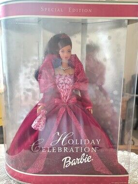 Barbie Special Edition Holiday Celebration Pink and Burgundy Ball Gown Doll